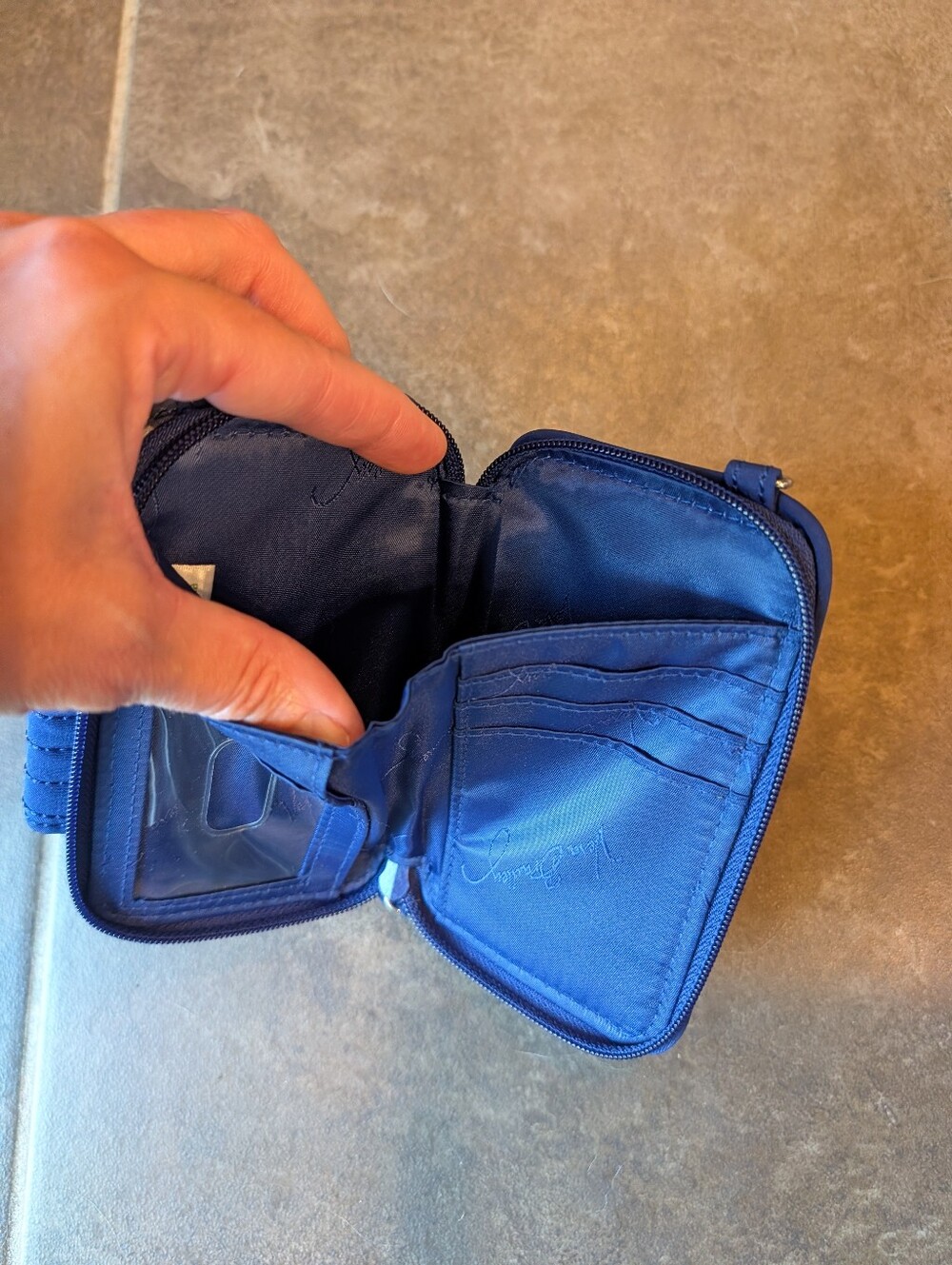 Vera Bradley Quilted Royal Blue Wristlet Wallet - Picture 5 of 7